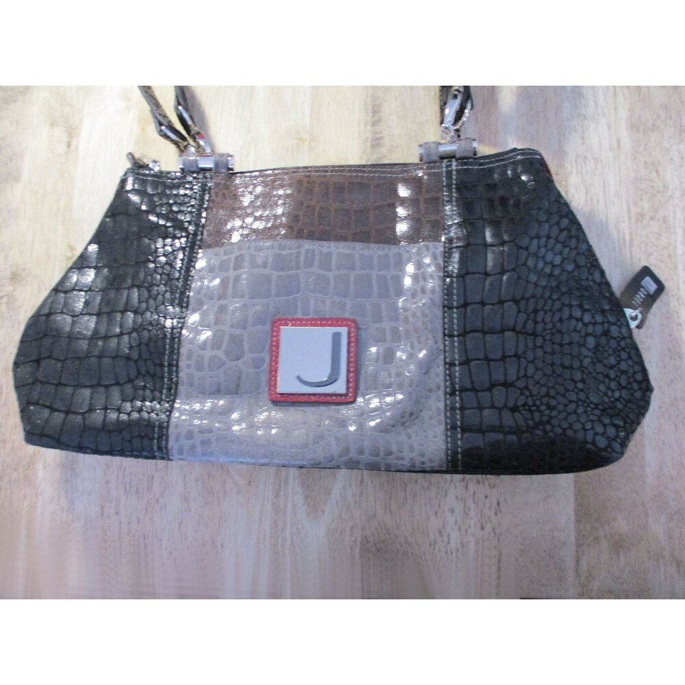 ✨ Joanel Faux Croc Patchwork Shoulder Bag ✨